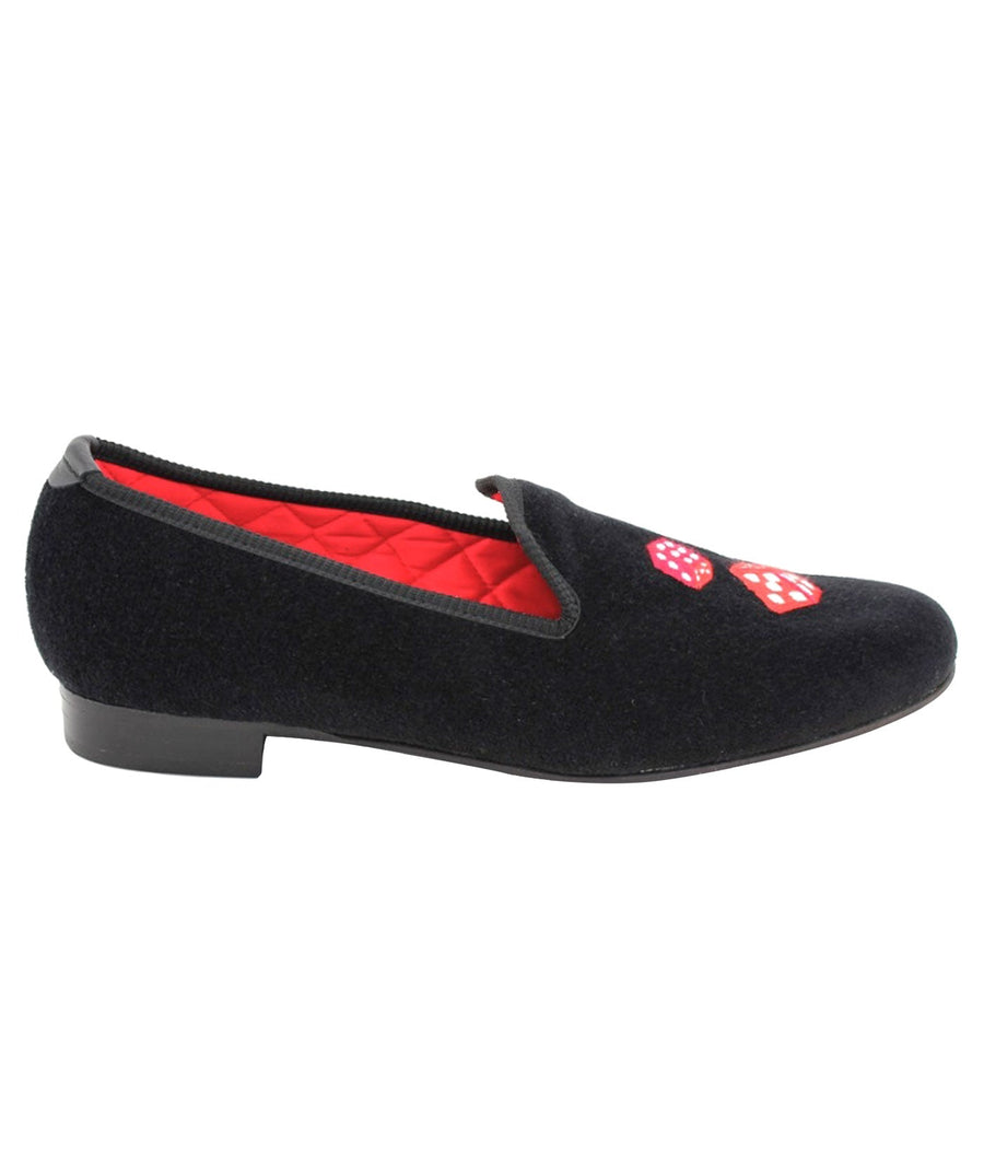 MATTHEW COOKSON  Dice Velvet Slippers 120MTWDICE