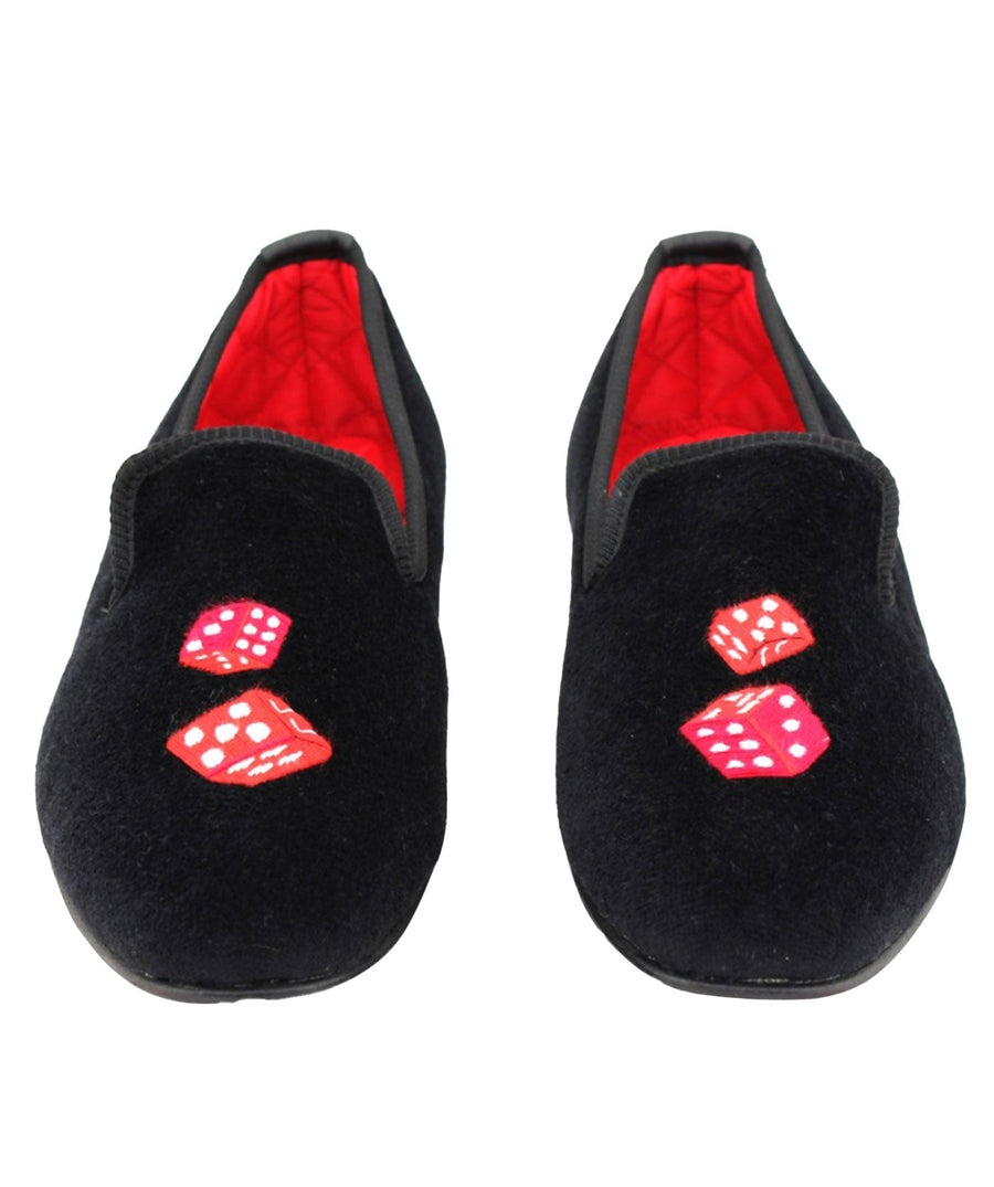 MATTHEW COOKSON  Dice Velvet Slippers 120MTWDICE