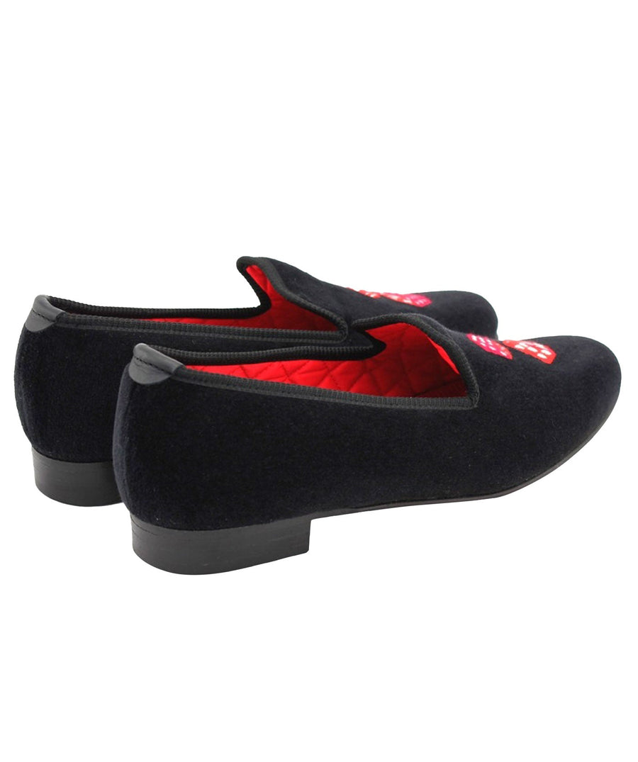 MATTHEW COOKSON  Dice Velvet Slippers 120MTWDICE