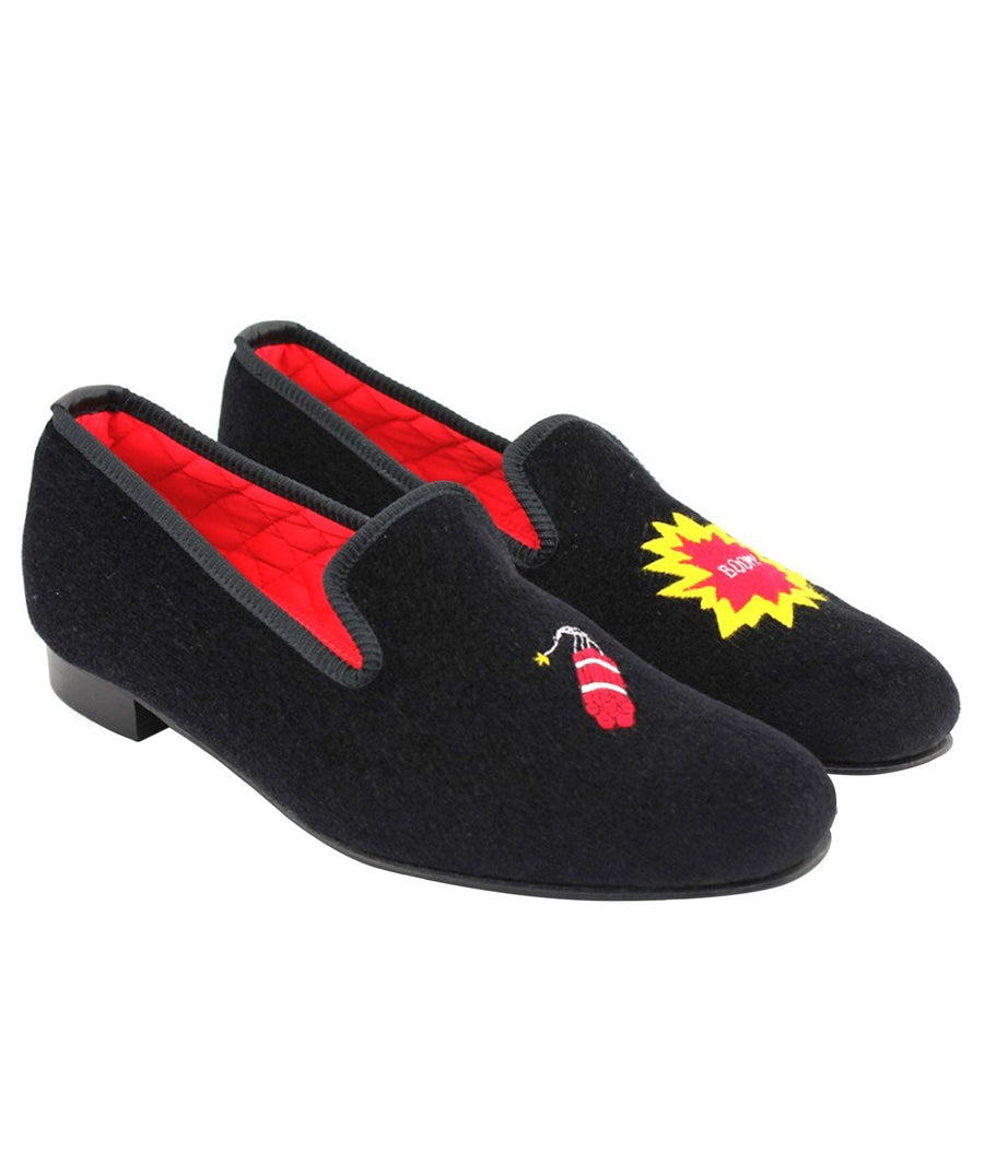 MATTHEW COOKSON  Explosion Velvet Slippers 120MTWEXPLOSION