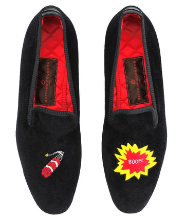 MATTHEW COOKSON  Explosion Velvet Slippers 120MTWEXPLOSION