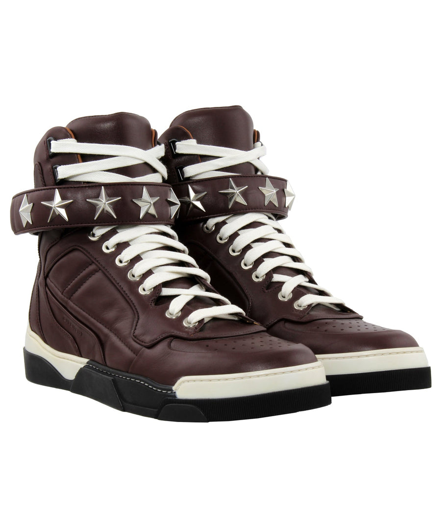 GIVENCHY  Tyson Star Leather High Top Sneakers BE08034005