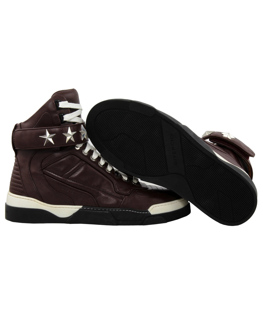 GIVENCHY  Tyson Star Leather High Top Sneakers BE08034005