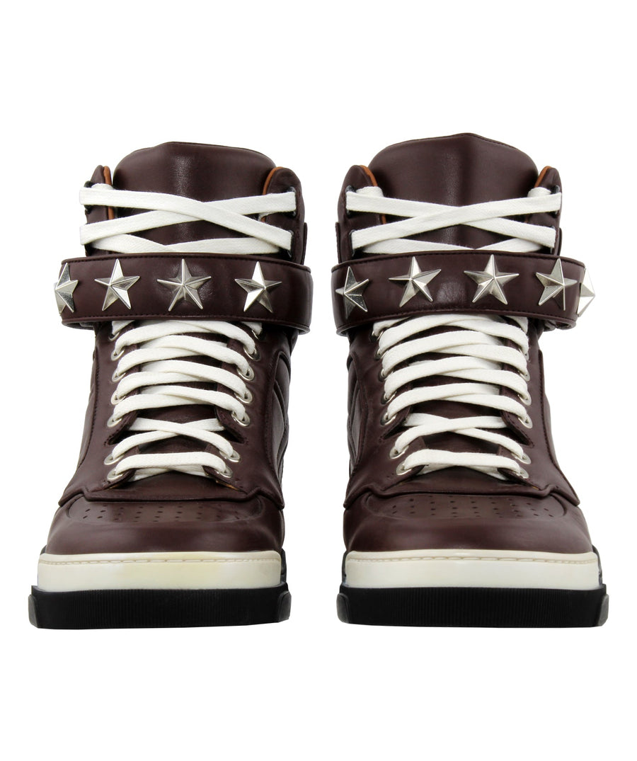 GIVENCHY  Tyson Star Leather High Top Sneakers BE08034005