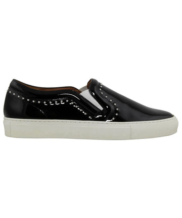 GIVENCHY  Patent Studded Logo Slip on SKATE Sneakers BE08201044