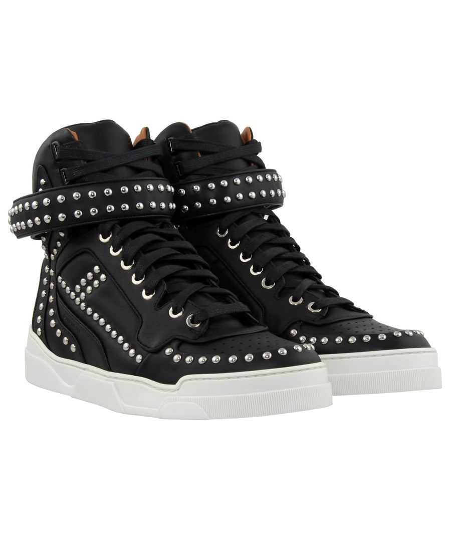 GIVENCHY  Tyson Studded Leather High Top Sneakers BE08199005