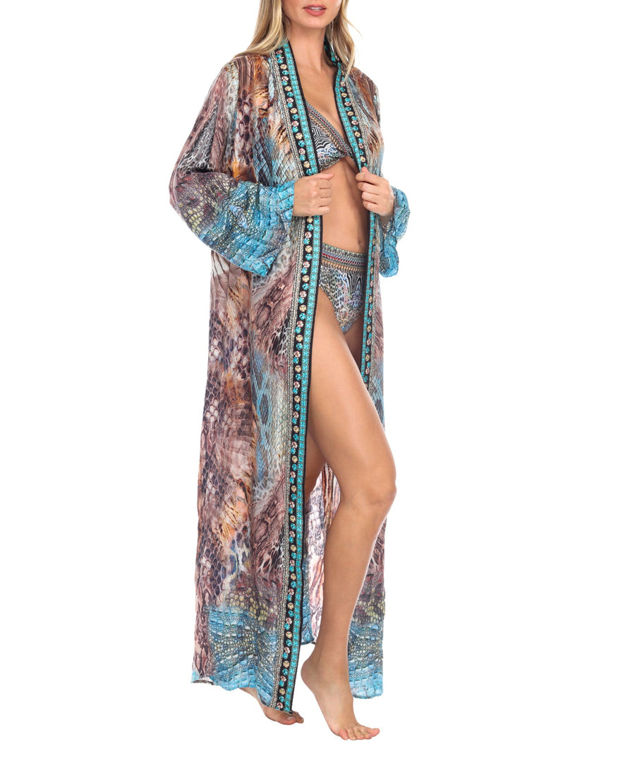 LA MODA  Animal Paradise Kimono Cover Up 22006 LC