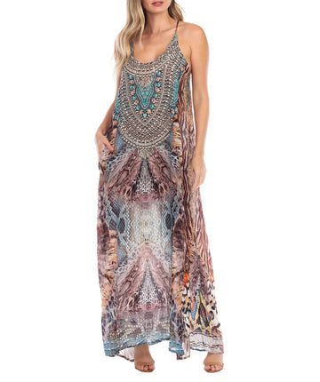 LA MODA  Animal Paradise Racerback Maxi Dress 22006 TB
