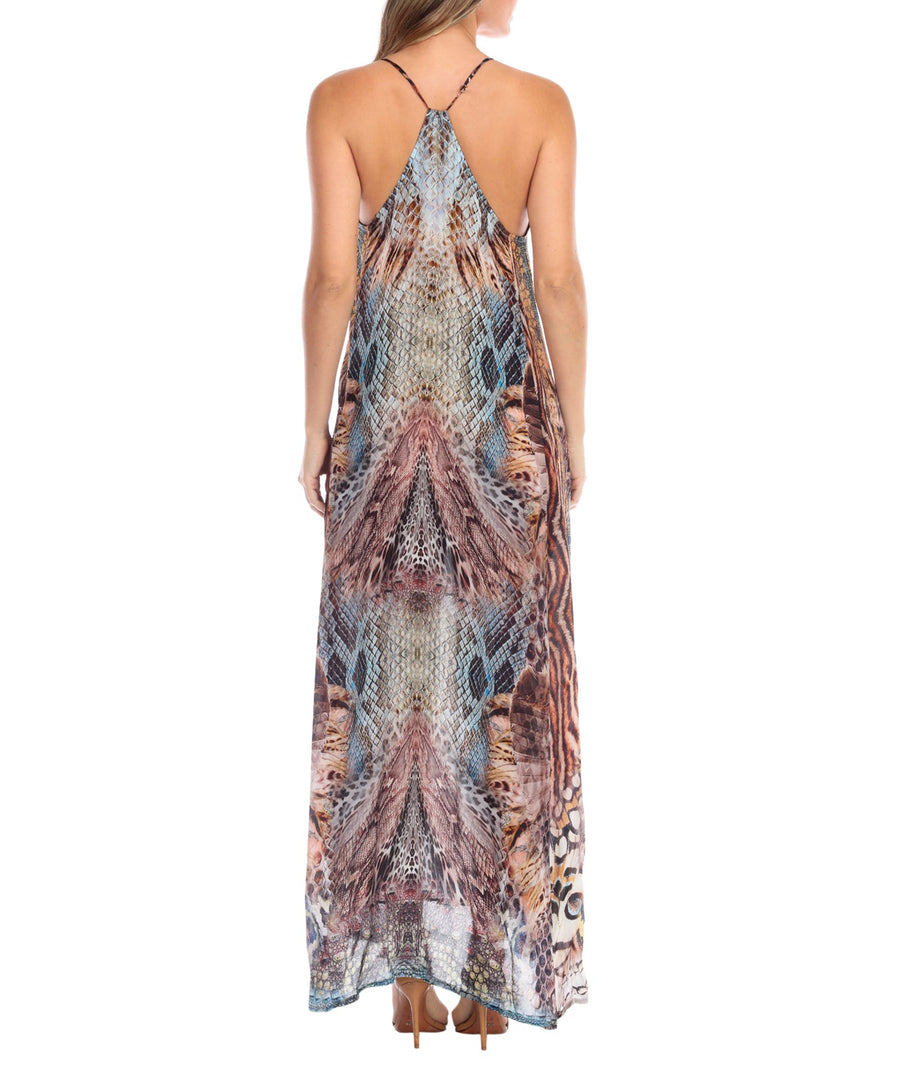LA MODA  Animal Paradise Racerback Maxi Dress 22006 TB