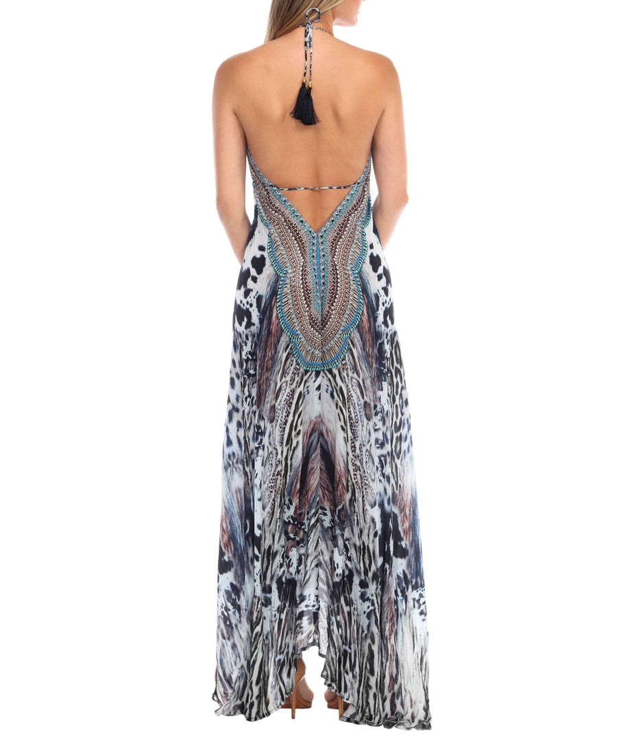 LA MODA  Clouded Leopard Maxi Dress 22008 MXD