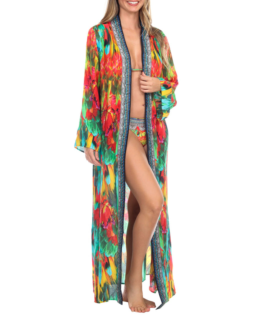 LA MODA  Macaw Wild Kimono Cover Up 22009 LC