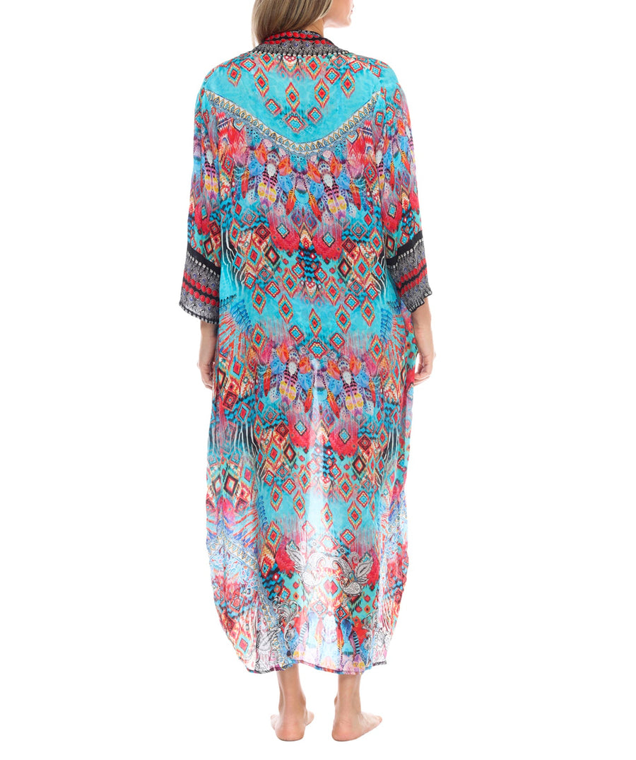 LA MODA  Ikat Blossom Kimono Cover Up 22013 LC