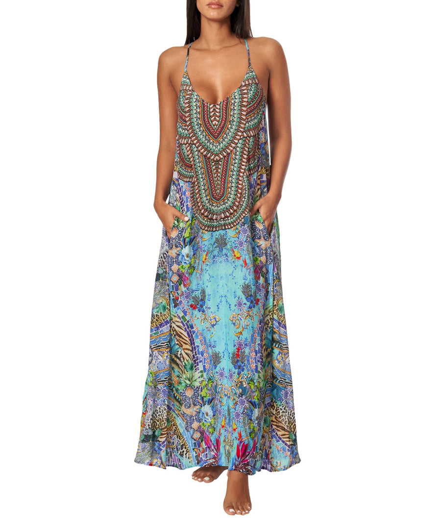 LA MODA  Poppy Garden Racerback Maxi Dress 23002 TB
