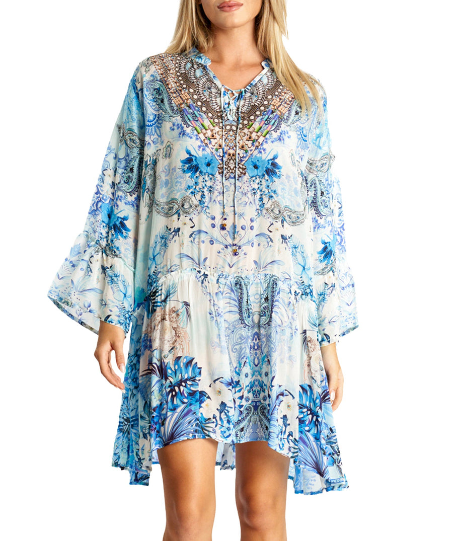 LA MODA Ocean Mid Length Dress 24004 SM