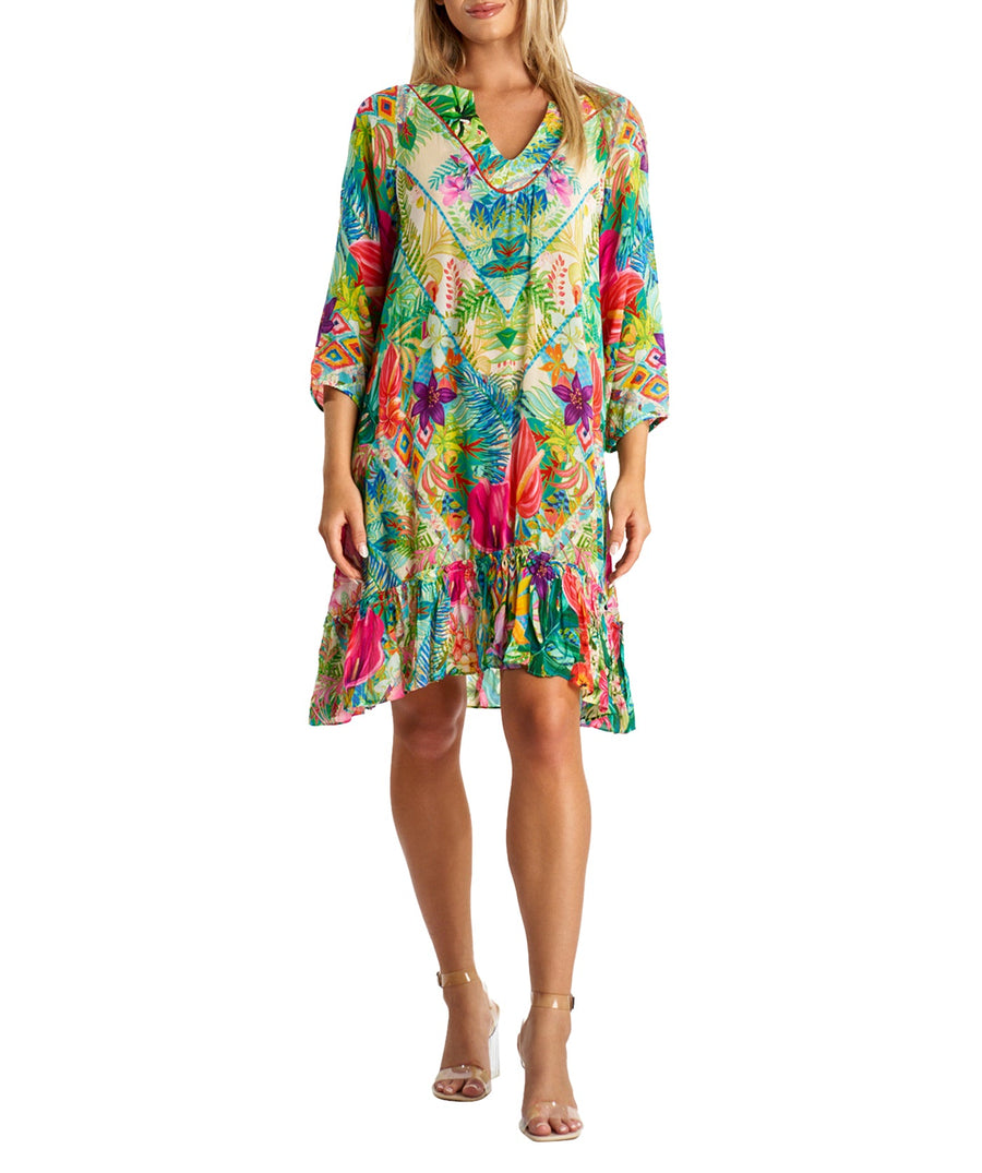 LA MODA Tropics Mid Length Dress 24008 MD