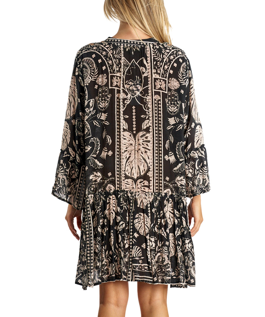 LA MODA Midnight Jungle Mid Length Dress 24011 SM