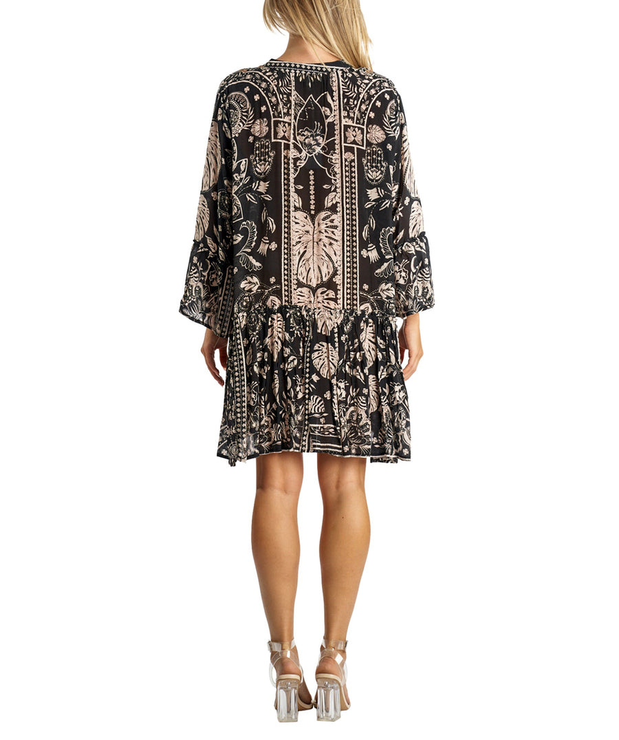LA MODA Midnight Jungle Mid Length Dress 24011 SM