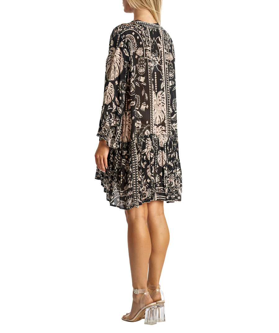 LA MODA Midnight Jungle Mid Length Dress 24011 SM