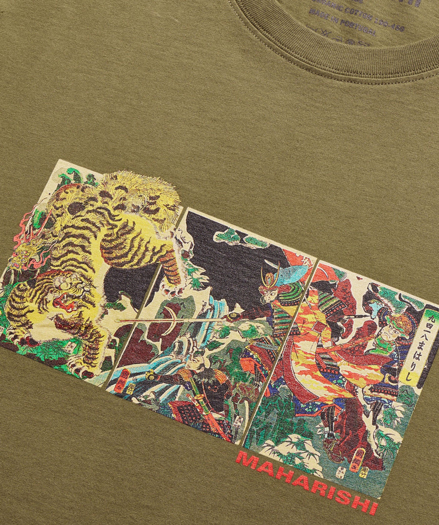MAHARISHI Tiger Vs Samurai T-Shirt 302MH1079