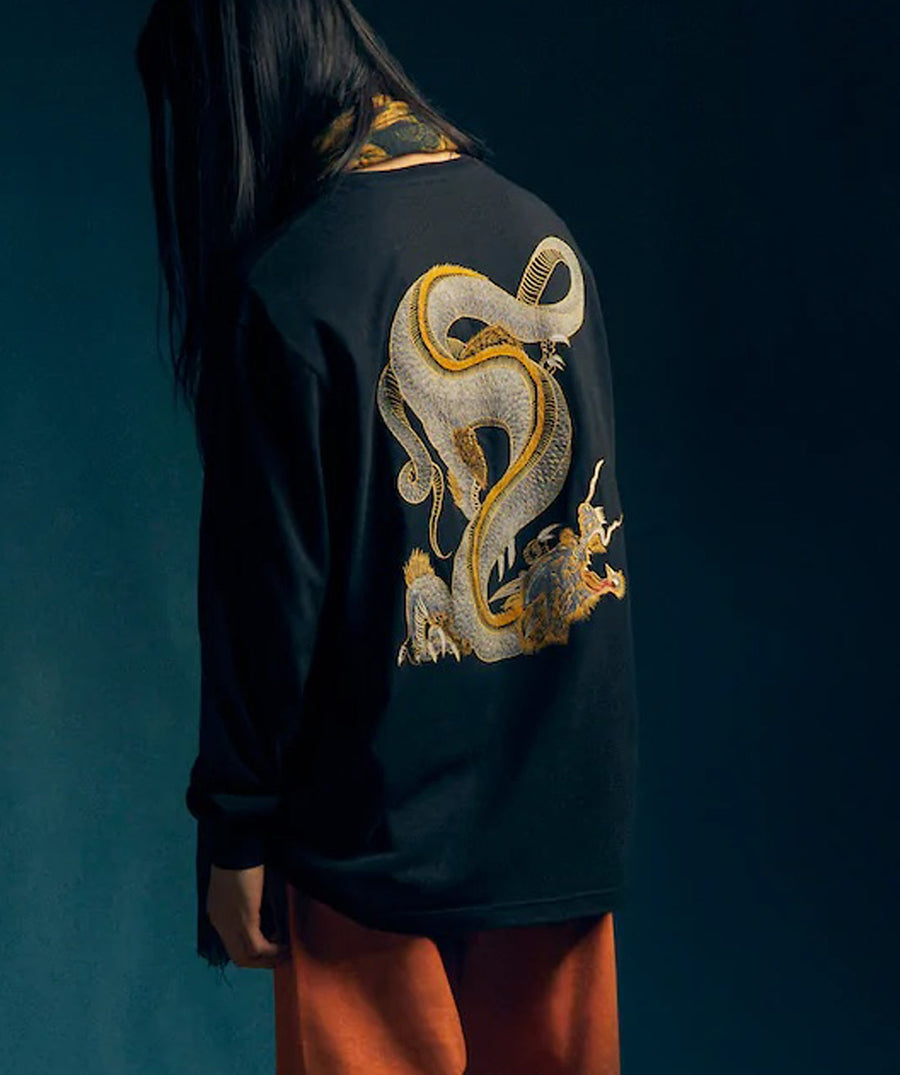 MAHARISHI  Thai Dragon Tour Long Sleeve T-Shirt 302MH4214