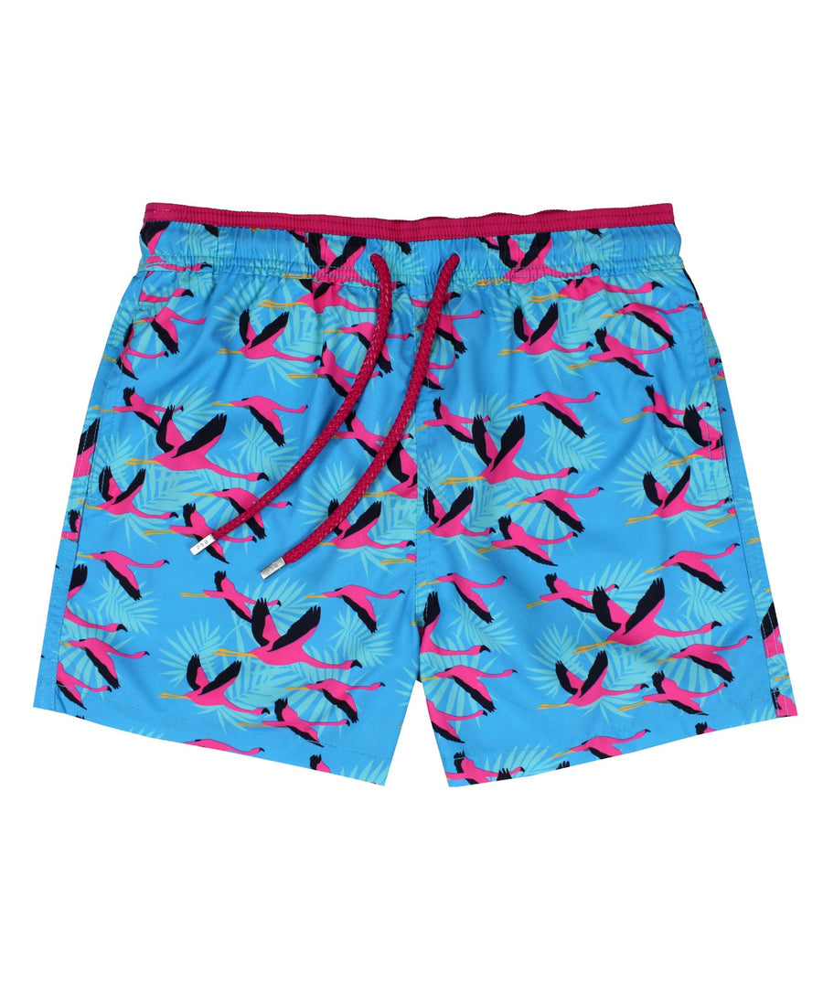 PIER ST BARTH  Flamingo Pier Swim Shorts PIER-FLAMINGO
