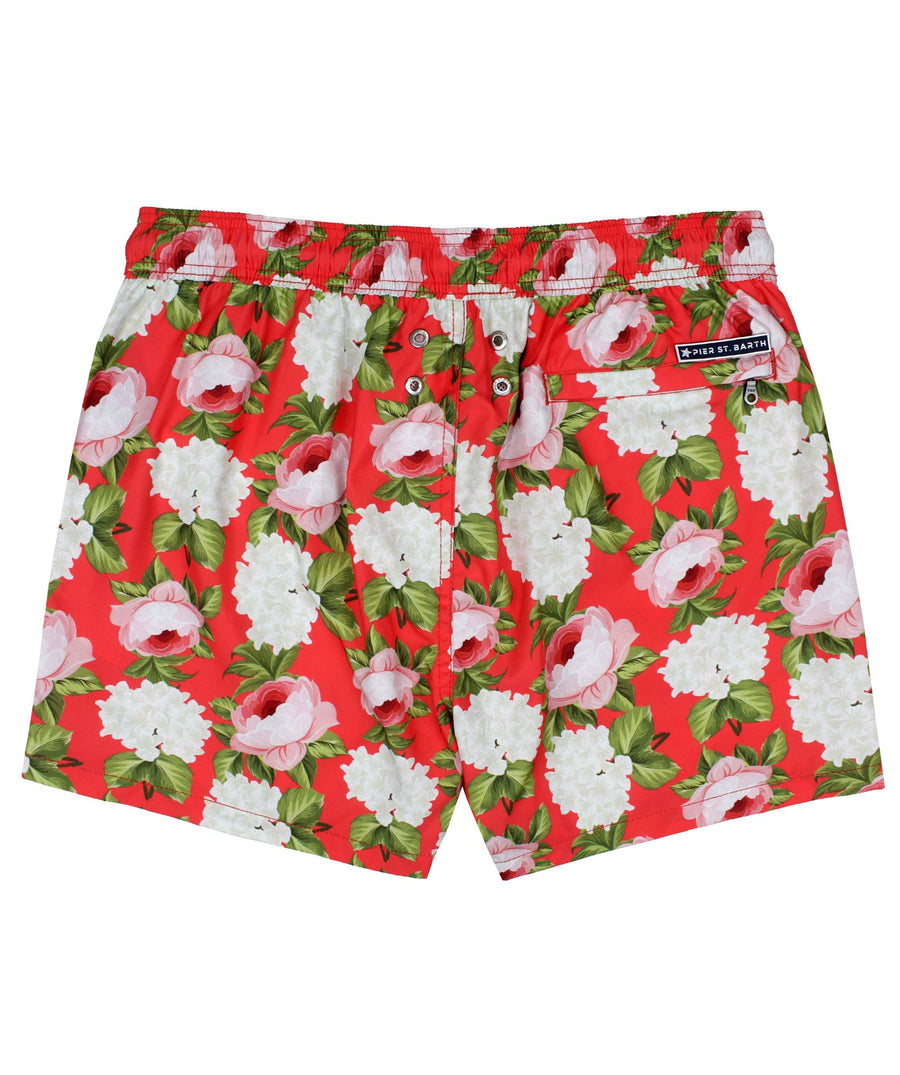 PIER ST BARTH  Peony Pier Swim Shorts PIER-PEONY