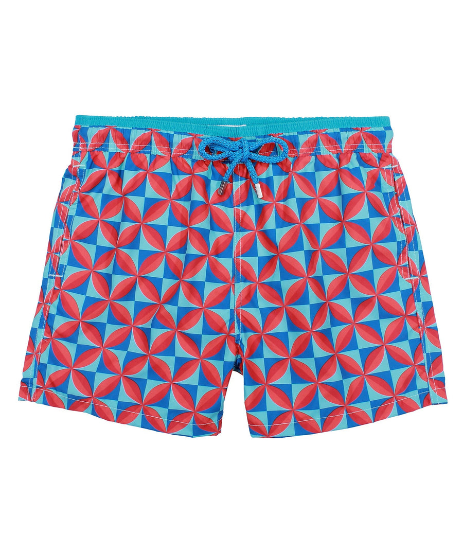 PIER ST BARTH  Geoflower Pier Swim Shorts PIER-GEOFLOWER