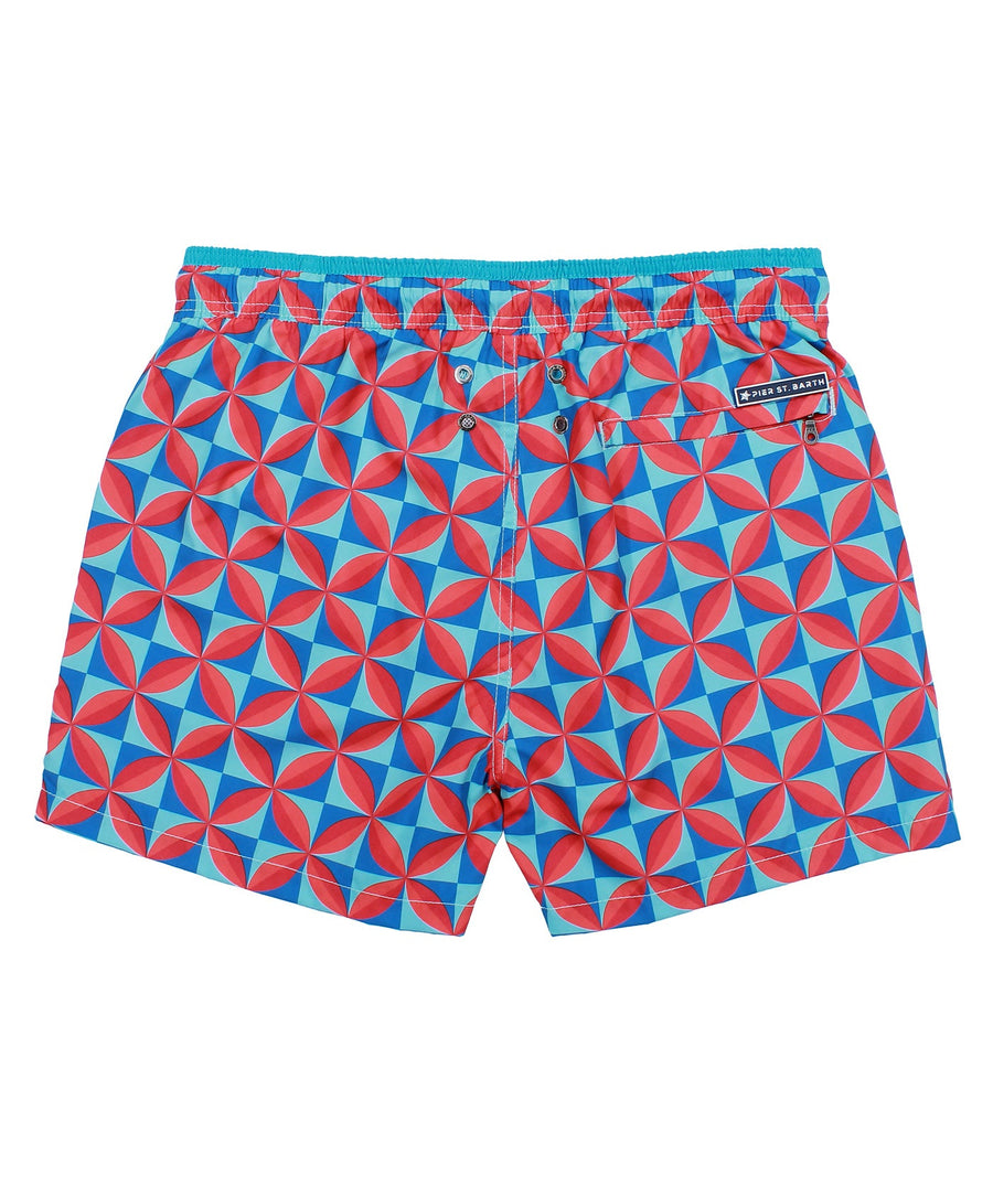 PIER ST BARTH  Geoflower Pier Swim Shorts PIER-GEOFLOWER