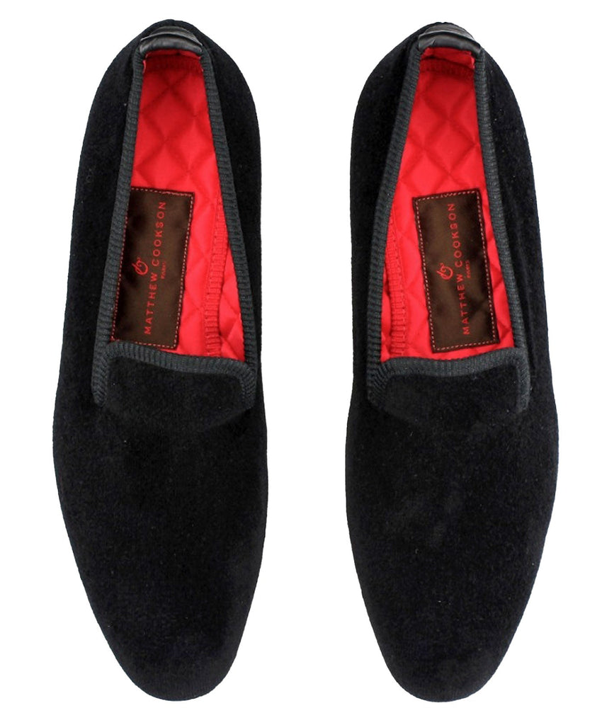 MATTHEW COOKSON Classic Velvet Slippers 120MTWPLN – Via Rodeo