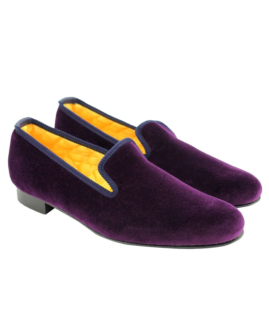 MATTHEW COOKSON  Classic Velvet Slippers 120MTWPLN