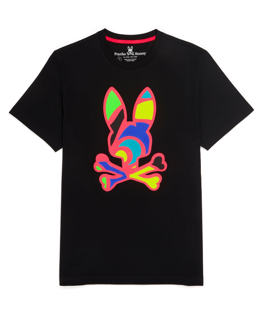 PSYCHO BUNNY  Hilsboro Multi Color Bunny T-Shirt B6U112W1PC