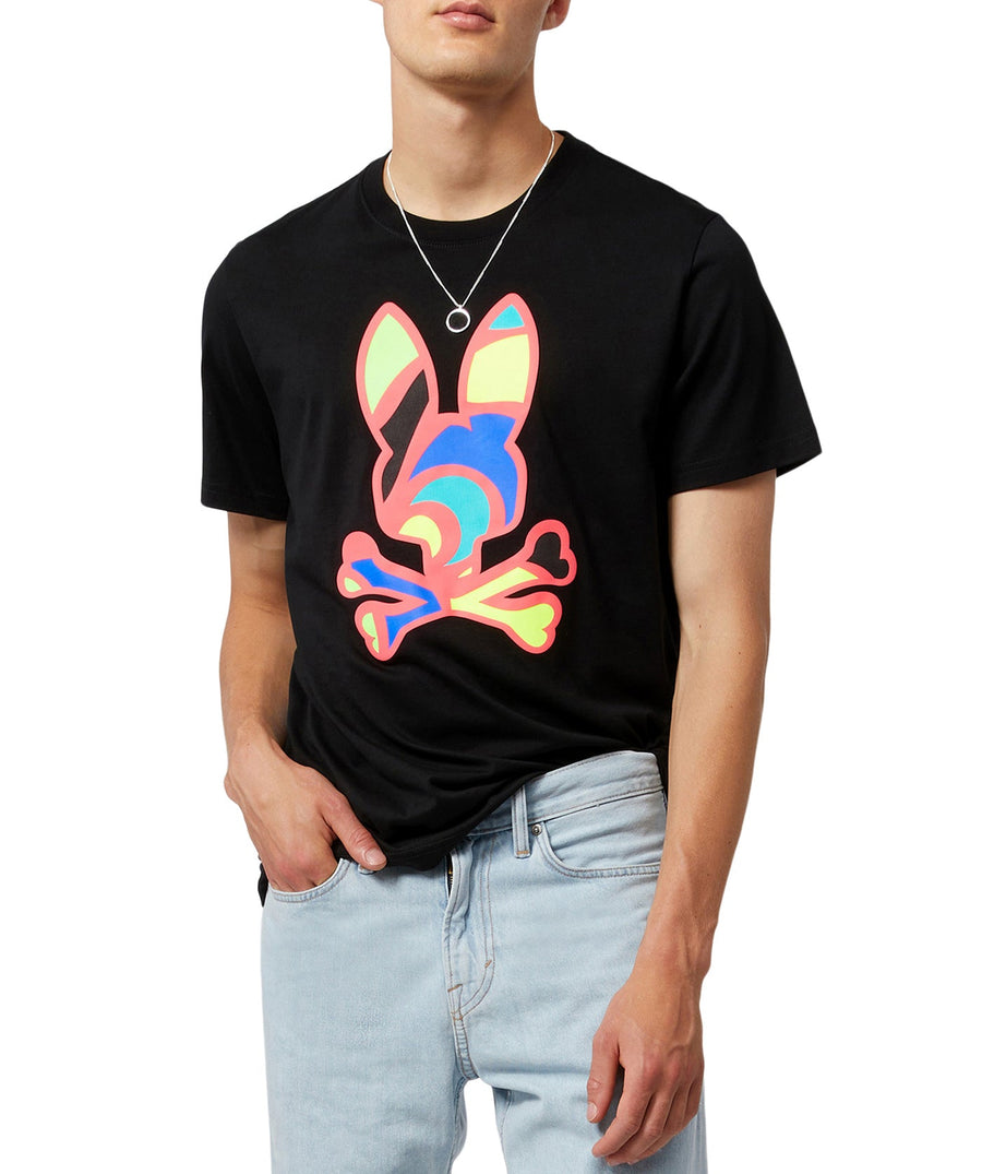 PSYCHO BUNNY  Hilsboro Multi Color Bunny T-Shirt B6U112W1PC