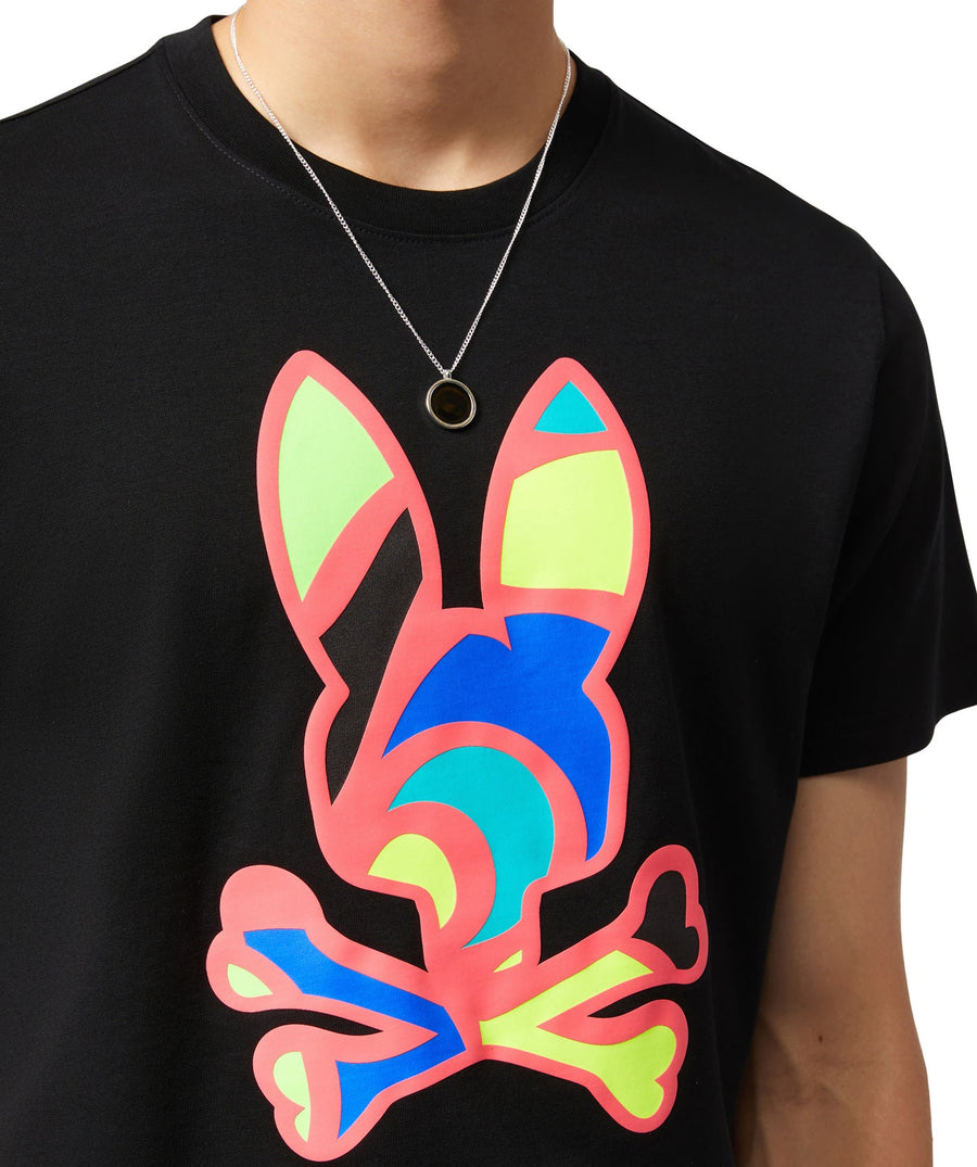 PSYCHO BUNNY  Hilsboro Multi Color Bunny T-Shirt B6U112W1PC
