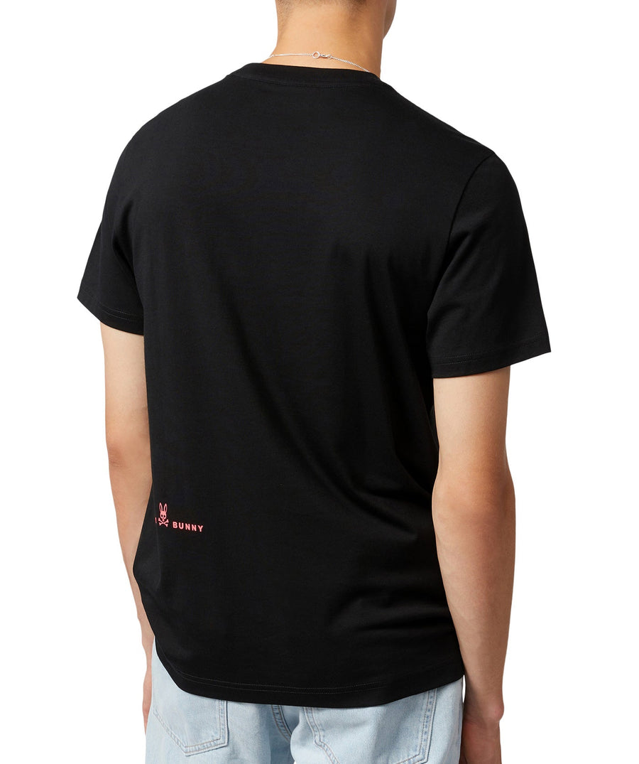 PSYCHO BUNNY  Hilsboro Multi Color Bunny T-Shirt B6U112W1PC