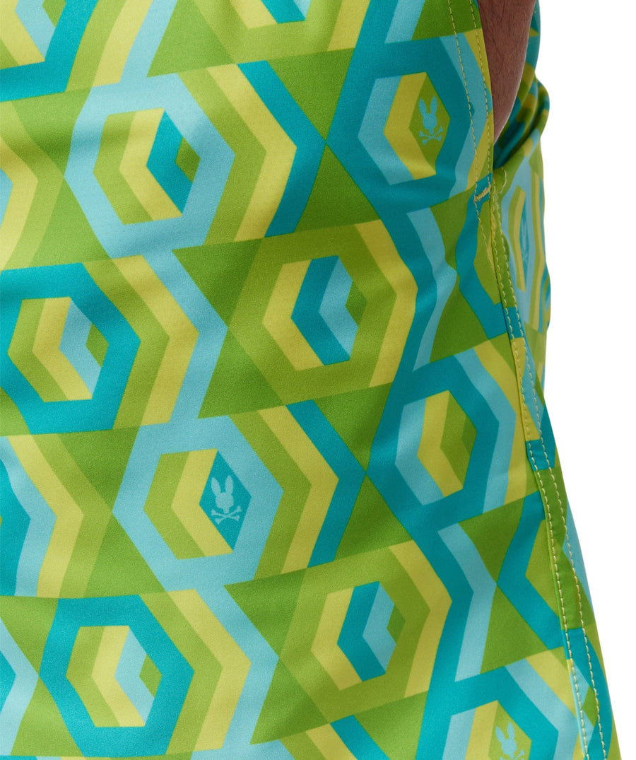 PSYCHO BUNNY Apple Valley Printed Swim Shorts B6W631A2PO