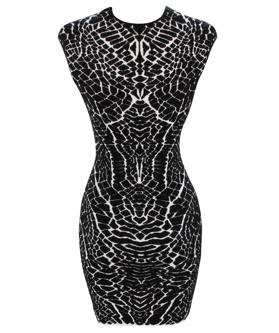 RVN  Alligator 3D Jacquard Mini Dress RVN13FWKD21