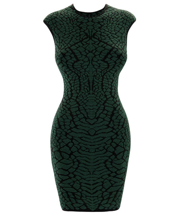 RVN  Alligator 3D Jacquard Mini Dress RVN13FWKD21