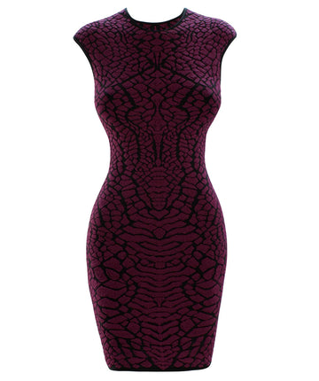 RVN  Alligator 3D Jacquard Mini Dress RVN13FWKD21