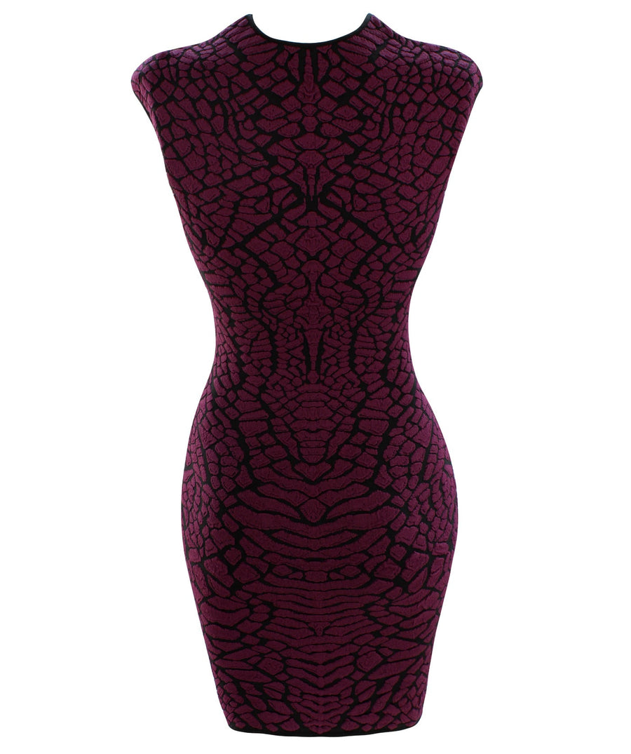 RVN  Alligator 3D Jacquard Mini Dress RVN13FWKD21