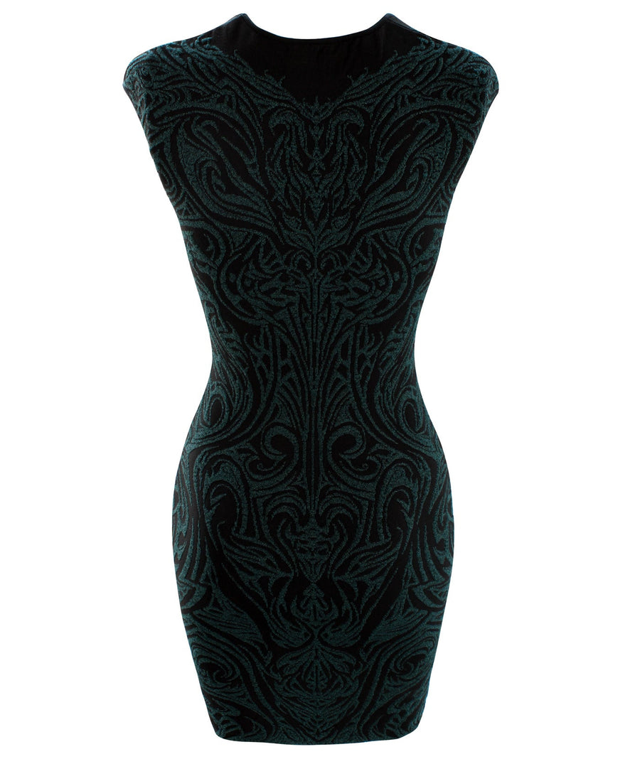 RVN  Phoenix Embroidered Jacquard Dress 204RVNKD31