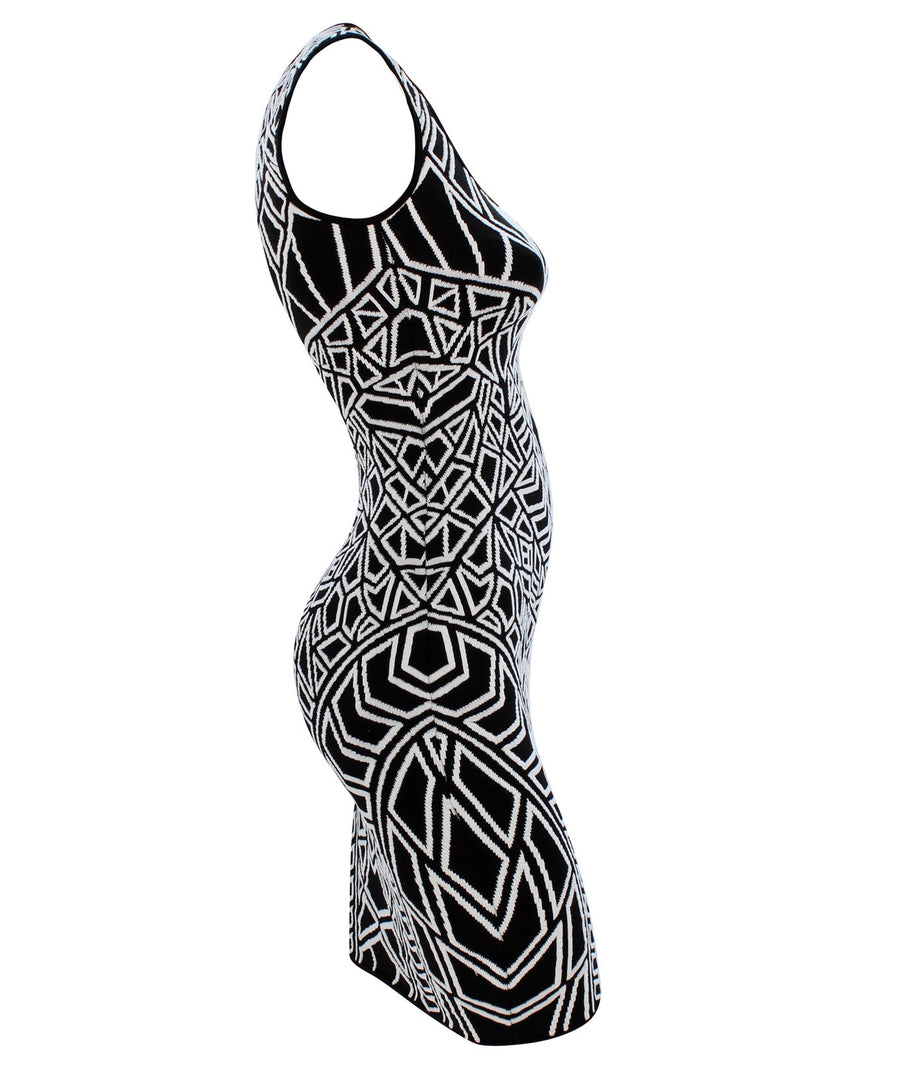 RVN  U-Neck Geo Jacquard Signature Dress 13FWKD11