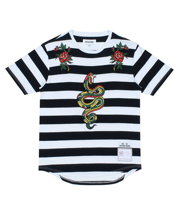 REASON CLOTHING Snakes and Roses Tee T9-02