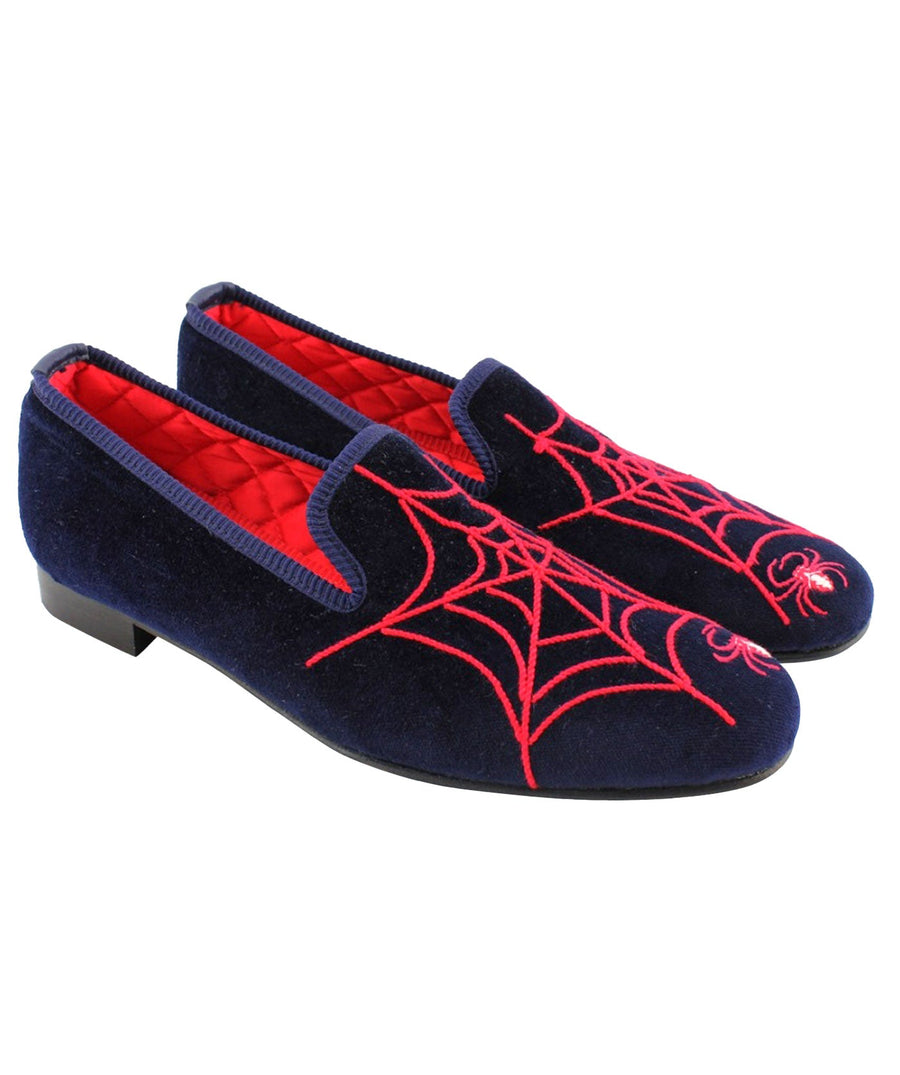 MATTHEW COOKSON  Spider Web Velvet Slippers 120MTWSPIDERWEB