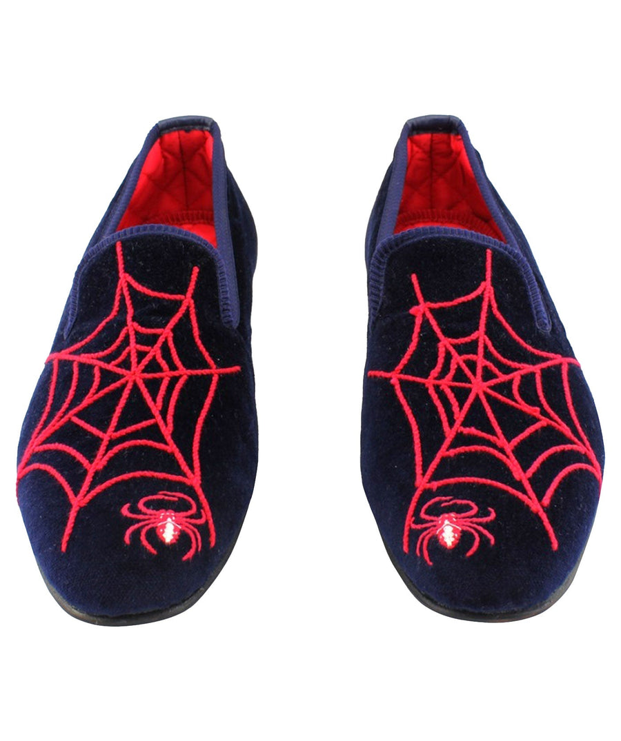 MATTHEW COOKSON  Spider Web Velvet Slippers 120MTWSPIDERWEB