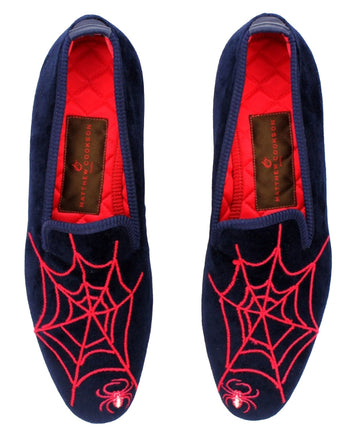 MATTHEW COOKSON  Spider Web Velvet Slippers 120MTWSPIDERWEB