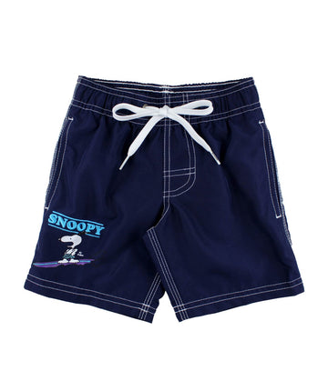 SUNDEK  Boy's 12" Elastic Waist Snoopy Swim Shorts B505BDP02SN