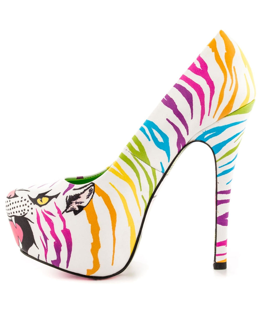 TAYLOR SAYS  Clara Rainbow Leather Platforms 100TLRCLARA