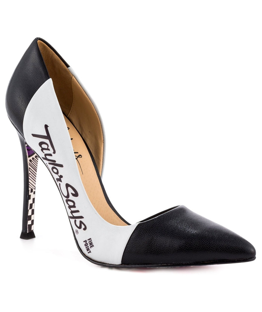 TAYLOR SAYS  Doodlez Pointy Leather Stilettos 100TLRDOODLEZ