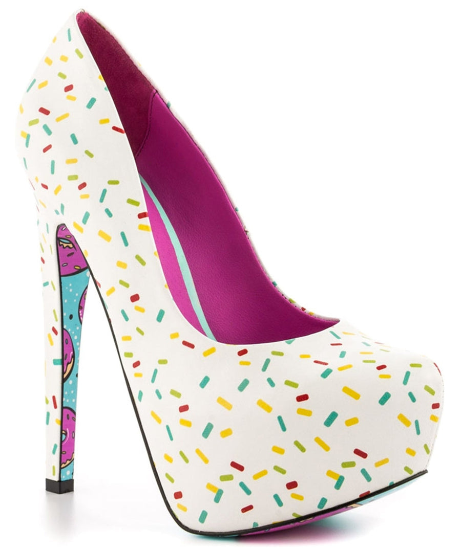 TAYLOR SAYS  Glazed Sprinkle Leather Platforms 100TLRGLAZED