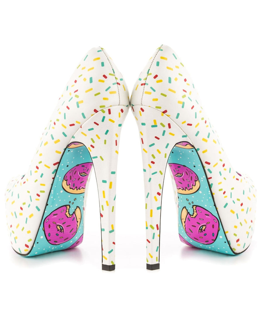 TAYLOR SAYS  Glazed Sprinkle Leather Platforms 100TLRGLAZED